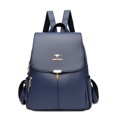 Moderan ženski kožni ruksak s metalnim elementom