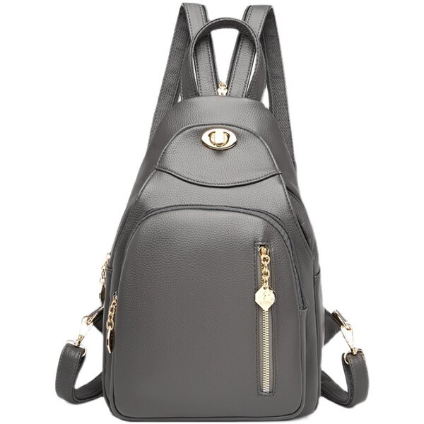 Új modell női öko bőr hátizsák elülső zsebbel