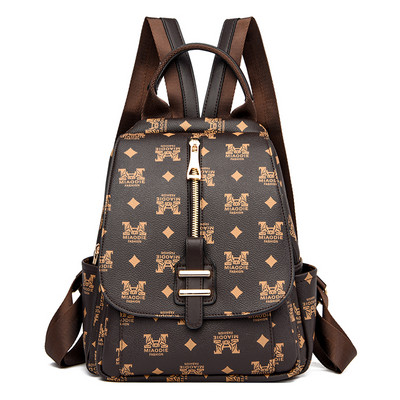 Moodne metallist lukuga kunstnahast seljakott