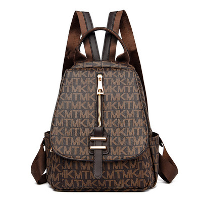 Moodne metallist lukuga kunstnahast seljakott