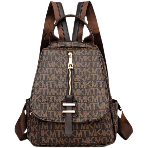 Moodne metallist lukuga kunstnahast seljakott