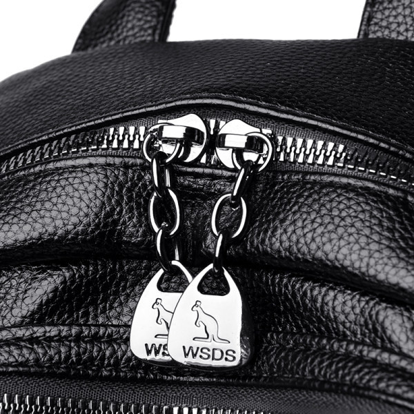 Νέο μοντέλο γυναικείο δερμάτινο σακίδιο πλάτης με πολλές θήκες