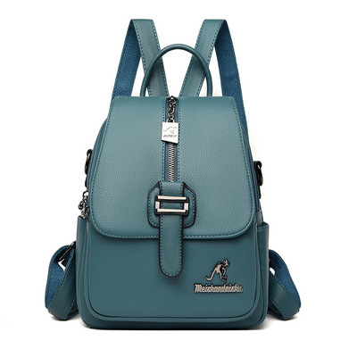 Moteriška odinė kuprinė su metaline apdaila, naujas modelis