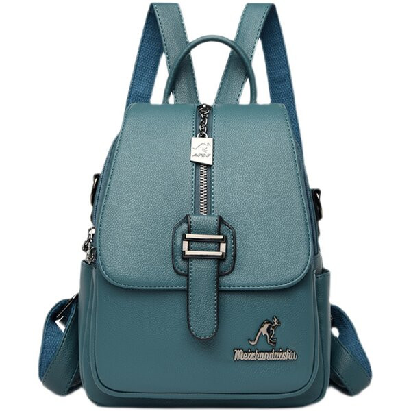 Moteriška odinė kuprinė su metaline apdaila, naujas modelis