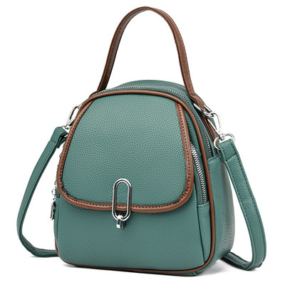 Új modell tiszta női öko bőr hátizsák fém rögzítéssel