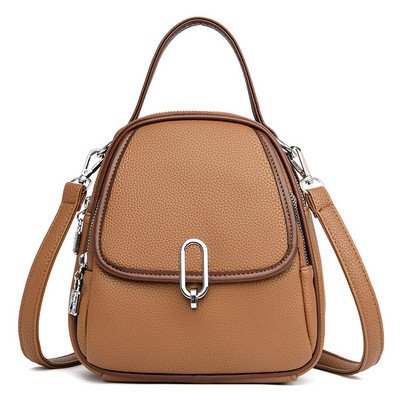 Új modell tiszta női öko bőr hátizsák fém rögzítéssel