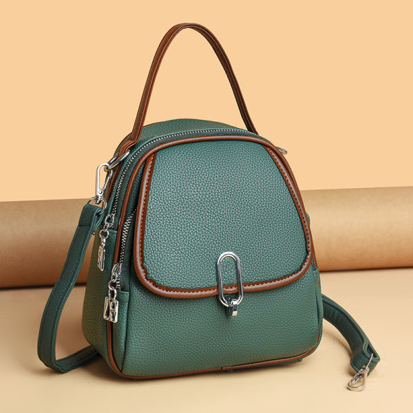 Új modell tiszta női öko bőr hátizsák fém rögzítéssel