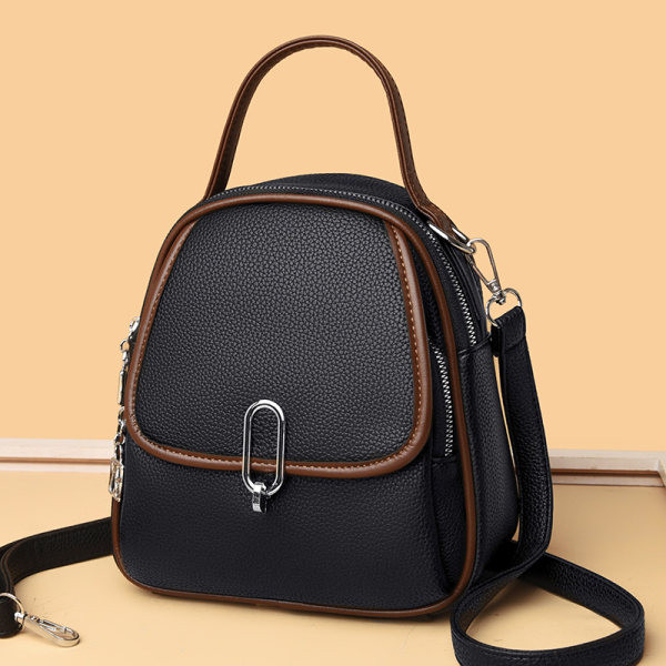 Új modell tiszta női öko bőr hátizsák fém rögzítéssel