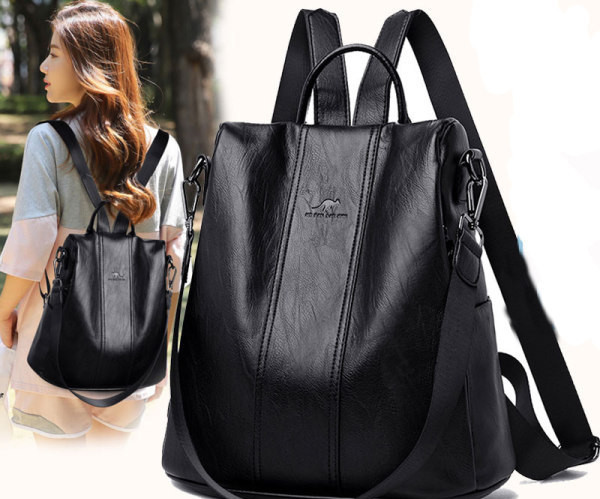 Γυναικείο σακίδιο πλάτης από οικολογικό δέρμα, καθαρό μοντέλο