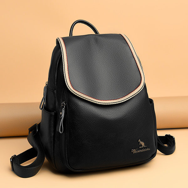 Γυναικείο έκο δερμάτινο σακίδιο πλάτης με φερμουάρ σε διάφορα χρώματα
