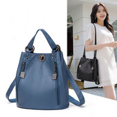 Γυναικείο σακίδιο πλάτης από οικολογικό δέρμα με κλειδοθήκη και φερμουάρ