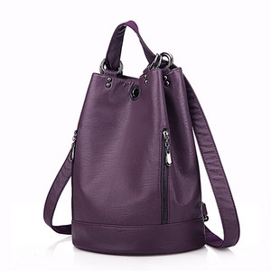 Γυναικείο σακίδιο πλάτης από οικολογικό δέρμα με κλειδοθήκη και φερμουάρ