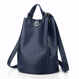 Γυναικείο σακίδιο πλάτης από οικολογικό δέρμα με κλειδοθήκη και φερμουάρ