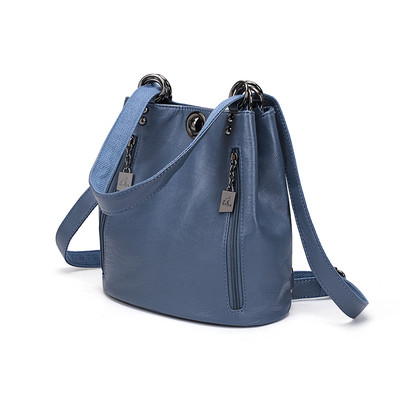 Γυναικείο σακίδιο πλάτης από οικολογικό δέρμα με κλειδοθήκη και φερμουάρ