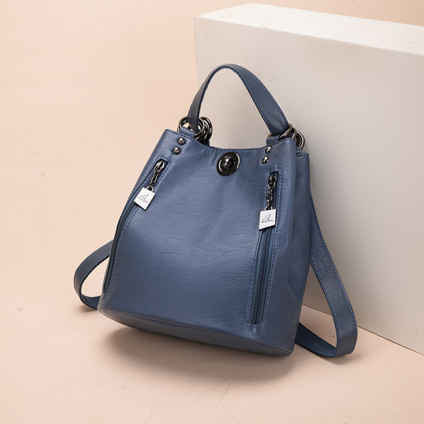 Γυναικείο σακίδιο πλάτης από οικολογικό δέρμα με κλειδοθήκη και φερμουάρ