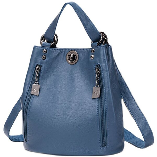 Γυναικείο σακίδιο πλάτης από οικολογικό δέρμα με κλειδοθήκη και φερμουάρ