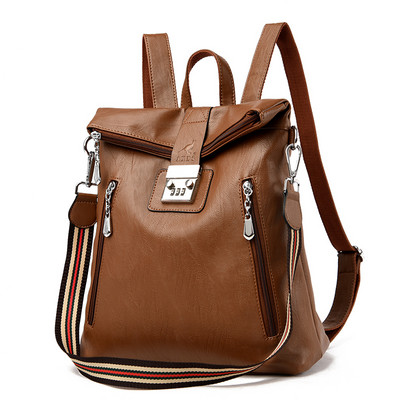 Kunstnahast naiste seljakott - metallist kinnitus