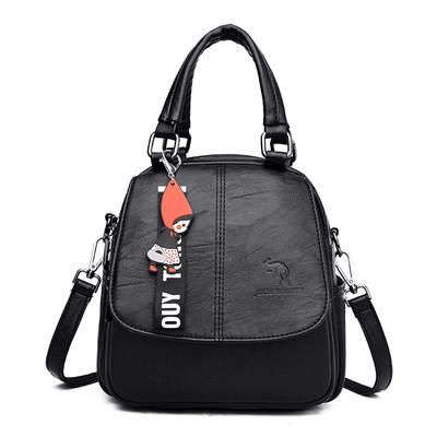 Madinga moteriška maža ekologiška odinė kuprinė su raktų pakabuku