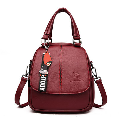 Madinga moteriška maža ekologiška odinė kuprinė su raktų pakabuku