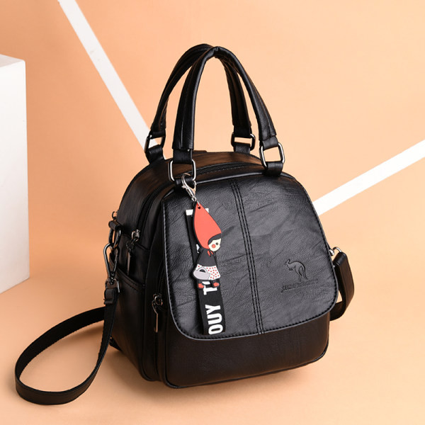 Madinga moteriška maža ekologiška odinė kuprinė su raktų pakabuku