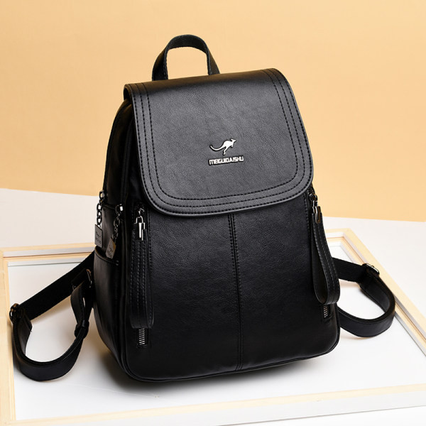 Naiste seljakott metallist elemendi ja lukuga