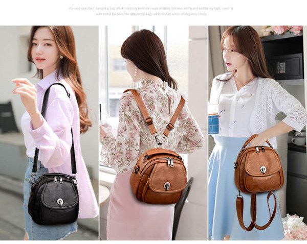 Nauja maža moteriška įvairių spalvų kuprinė