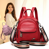 Šiuolaikinė moteriška kuprinė su metalo apdaila