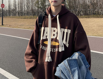 Ανδρικό φούτερ με τύπωμα γράμματα casual