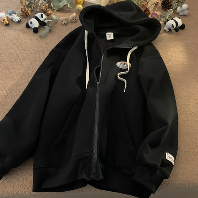 Vyriškas megztinis su kišene ir gobtuvu