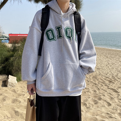 Vyriški laisvalaikio megztiniai su gobtuvu su kaklaraiščiais