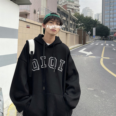 Vyriški laisvalaikio megztiniai su gobtuvu su kaklaraiščiais