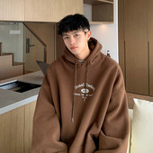 Laia mudeliga meeste dressipluus kapuutsiga ja paeltega