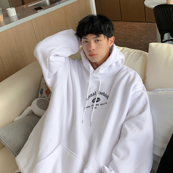 Laia mudeliga meeste dressipluus kapuutsiga ja paeltega