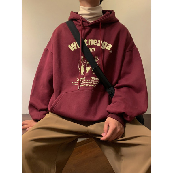 Ανδρικό φούτερ με στάμπα σε δύο χρώματα