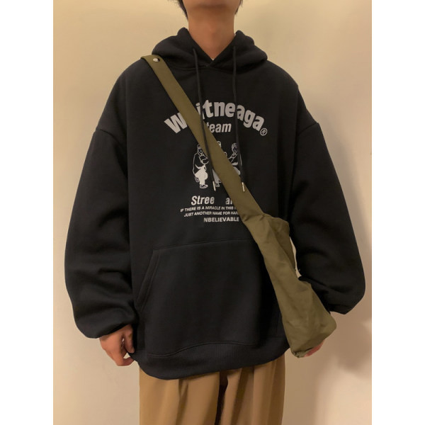 Ανδρικό φούτερ με στάμπα σε δύο χρώματα