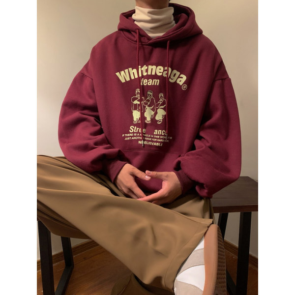 Ανδρικό φούτερ με στάμπα σε δύο χρώματα