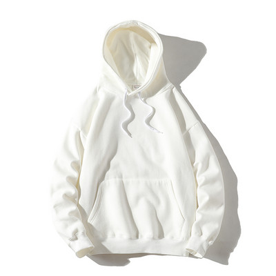 Μονόχρωμο ανδρικό φούτερ με κουκούλα και κορδόνια νέο μοντέλο