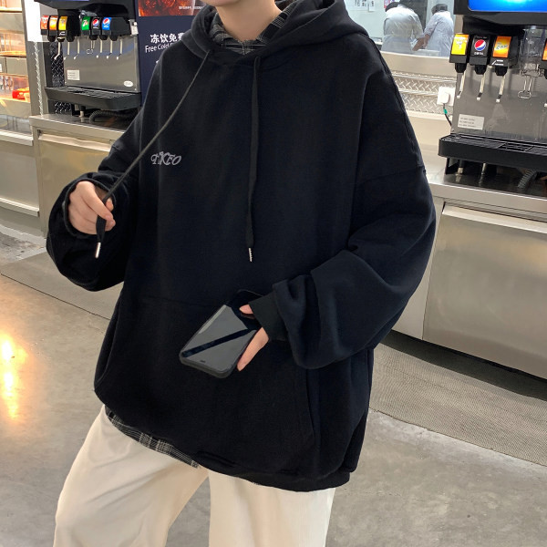 Vyriški palaidi megztiniai su gobtuvu su raštu