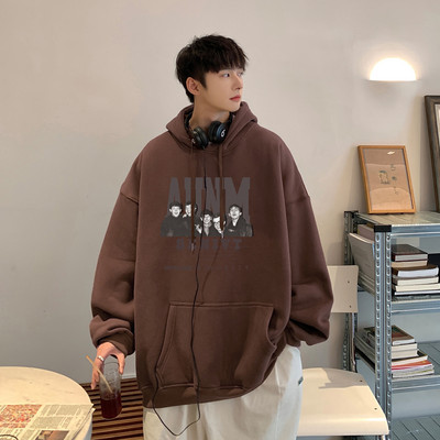 Vyriškas laisvas džemperis su užrašais