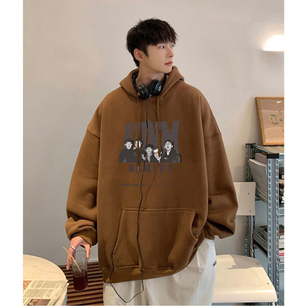 Vyriškas laisvas džemperis su užrašais