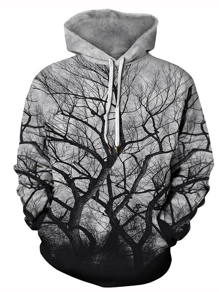 Uus mudel must-valge kapuutsiga dressipluus meestele