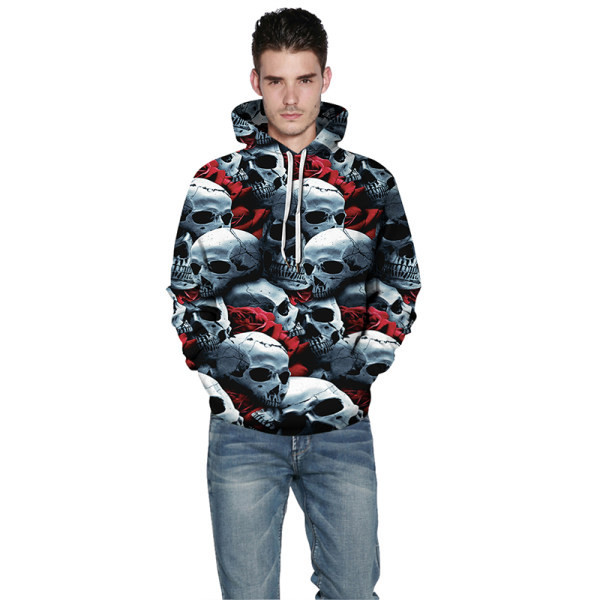 Spalvingas vyriškas megztinis su gobtuvu