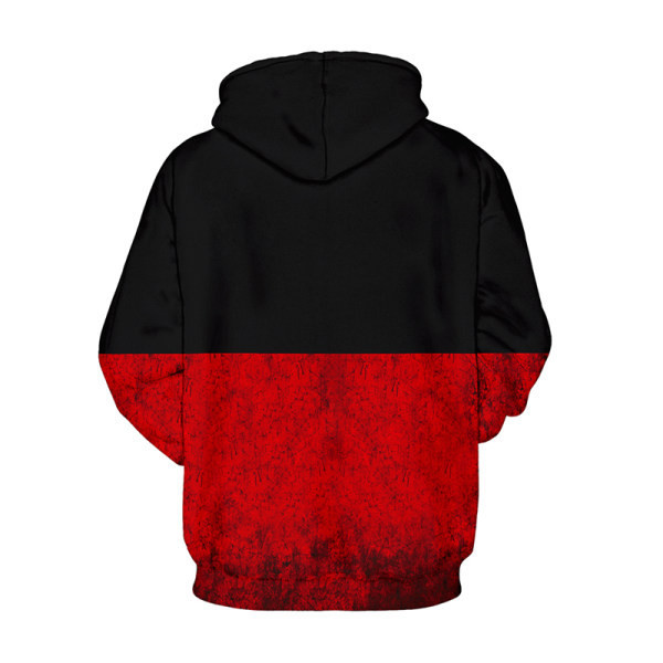 Ανδρικό φούτερ casual με απλικέ και κουκούλα