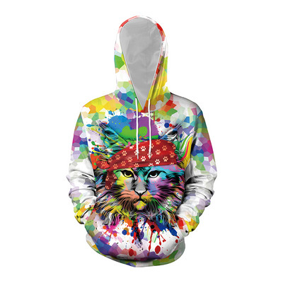 Ανδρικό φούτερ με 3D animal print