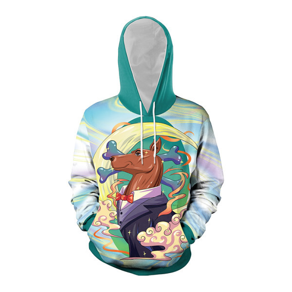 Ανδρικό φούτερ με 3D animal print