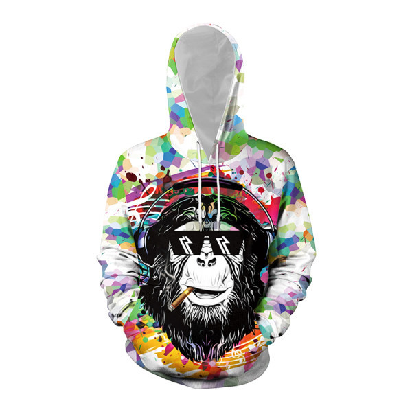 Ανδρικό φούτερ με 3D animal print