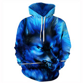 Férfi pulóver kapucnival és 3D elemmel több színben