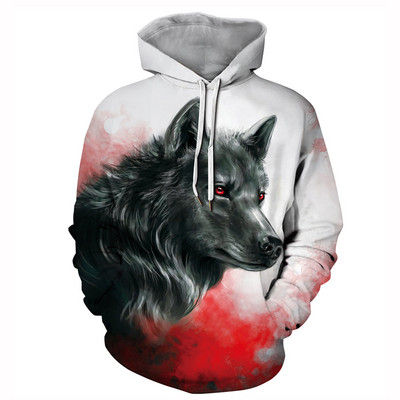 Férfi pulóver kapucnival és 3D elemmel több színben