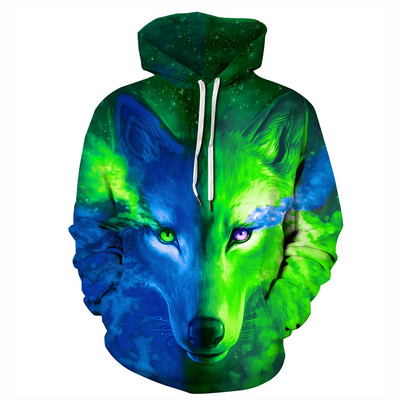 Férfi pulóver kapucnival és 3D elemmel több színben