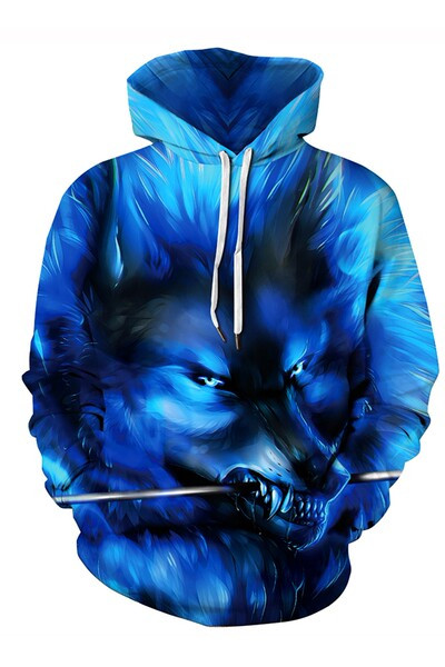 Férfi pulóver kapucnival és 3D elemmel több színben